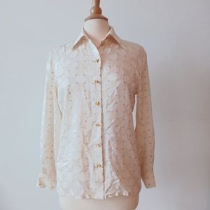 Escada Ivory Silk Blouse, 34